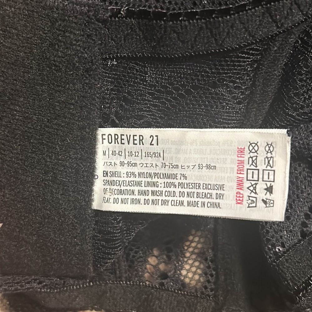Forever 21 Black Lace Bustier Top NWOT Size Medium - Picture 5 of 5